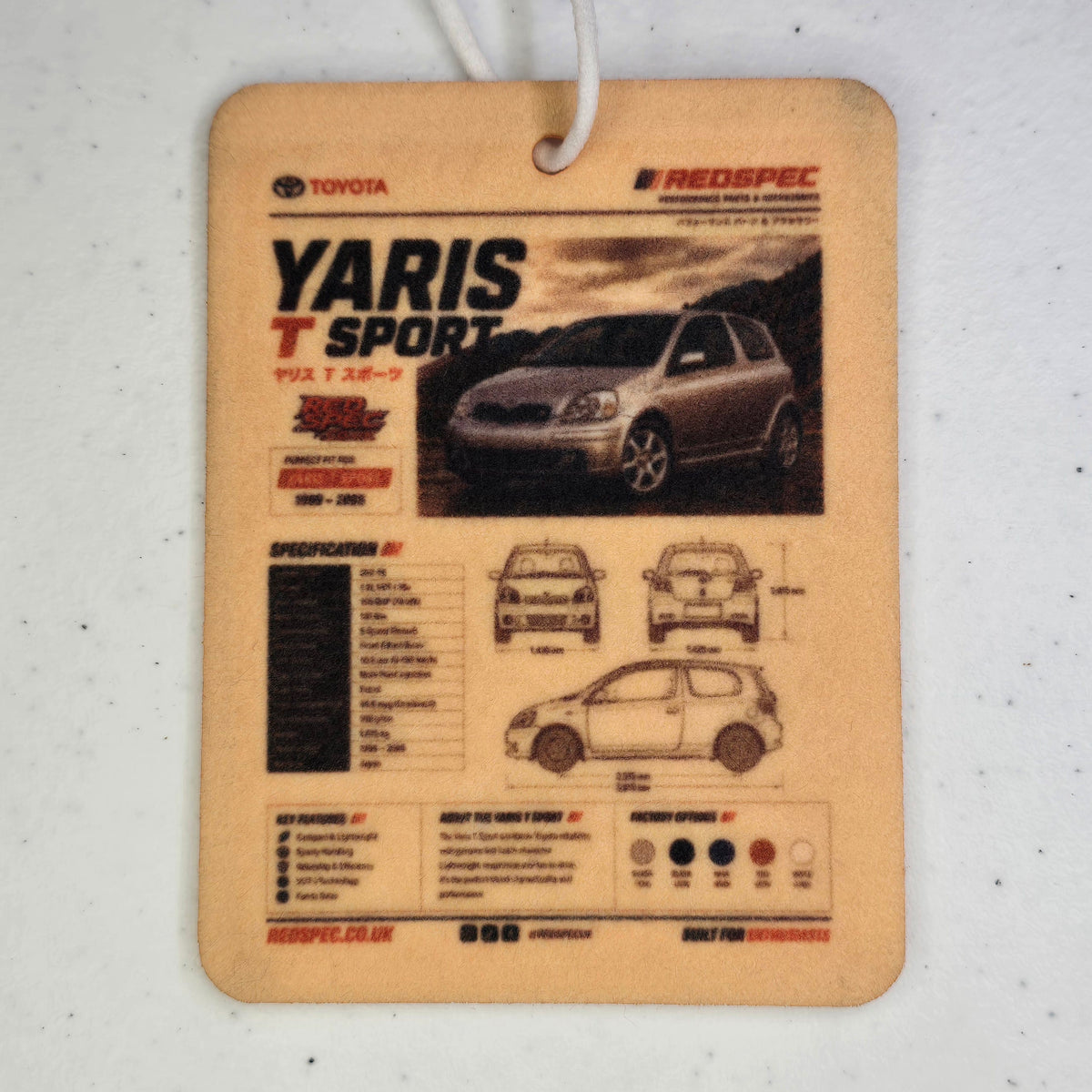 YARIS T SPORT SPEC SHEET AIR FRESHNER