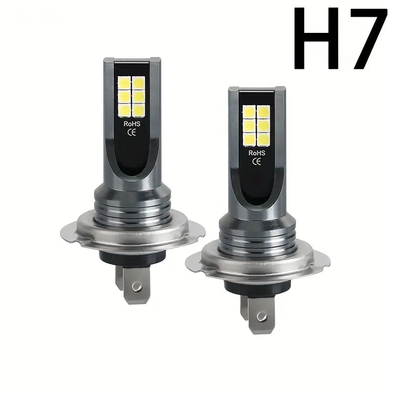 H7 LED HEADLIGHT CONVERSION BULBS X2