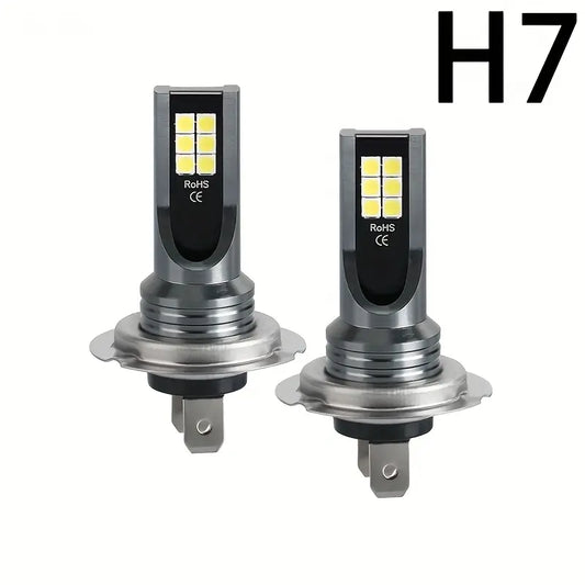 H7 LED HEADLIGHT CONVERSION BULBS X2