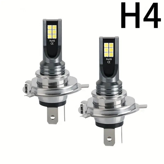 H4 LED HEADLIGHT CONVERSION BULBS X2
