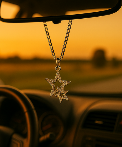 ICED STAR MIRROR PENDANT/NECKLACE