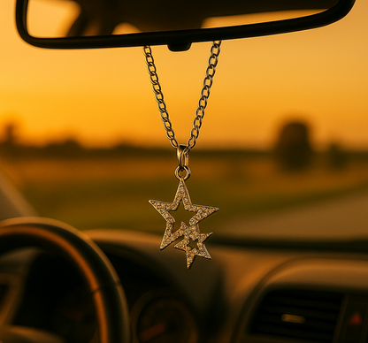 ICED STAR MIRROR PENDANT/NECKLACE