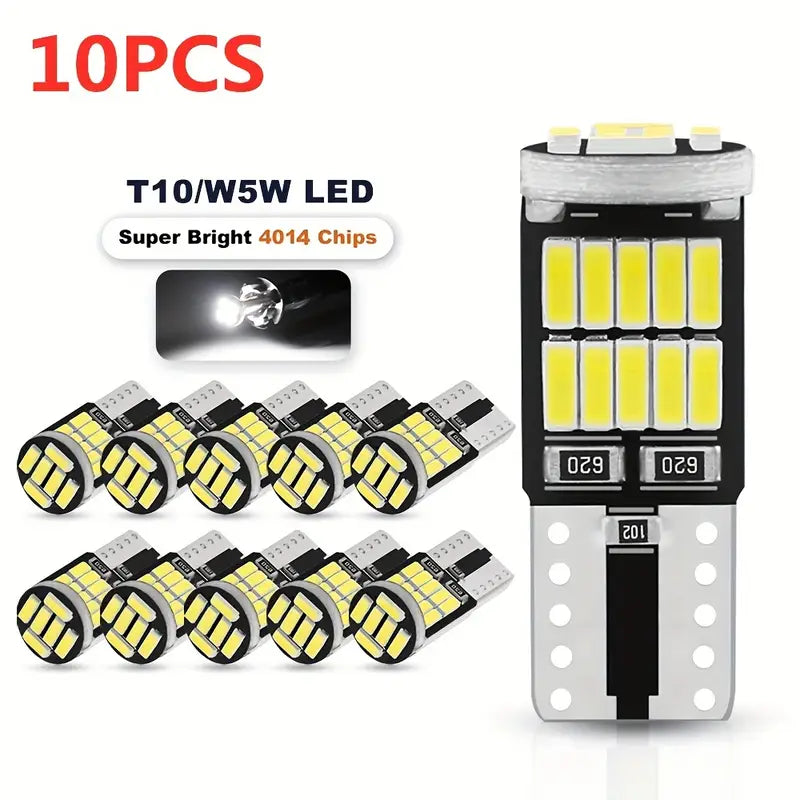 10 PACK 501 ICE WHITE LED SIDE LIGHTS