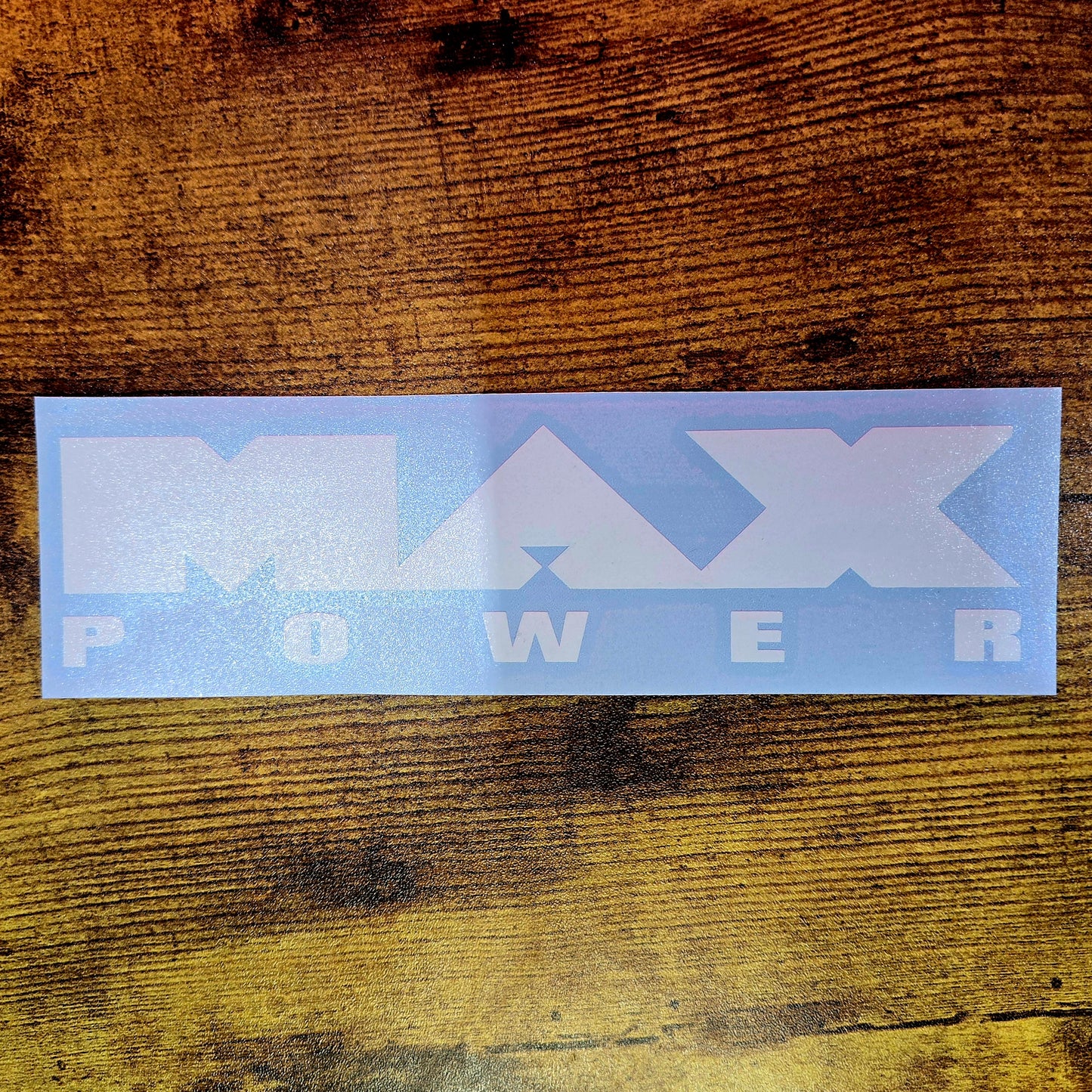 MAX POWER WHITE VIYNL STICKER
