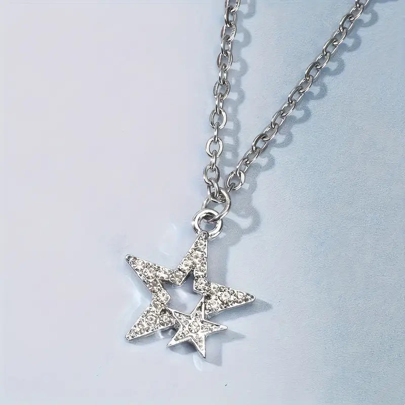 ICED STAR MIRROR PENDANT/NECKLACE