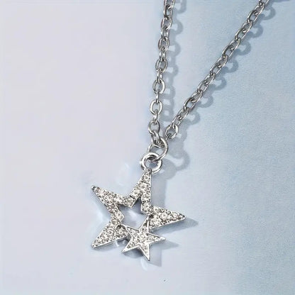 ICED STAR MIRROR PENDANT/NECKLACE