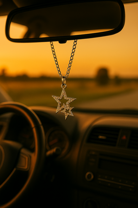 ICED STAR MIRROR PENDANT/NECKLACE
