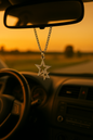 ICED STAR MIRROR PENDANT/NECKLACE
