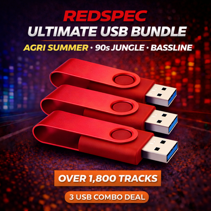 ULTIMATE USB/USB-C COMBO DEAL 1800+ INDIVIDUAL TRACKS - BASSLINE - 90S JUNGLE - AGRI SUMMER - X3 STICKS