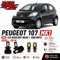 Peugeot 107 MK1 H4 LED Headlight Bulbs + Sidelights 2005-2014 6000K