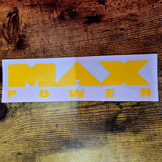 MAX POWER YELLOW VIYNL STICKER