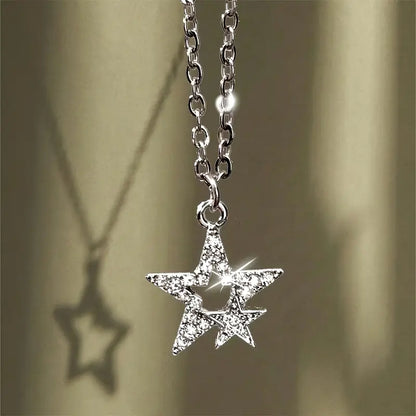 ICED STAR MIRROR PENDANT/NECKLACE