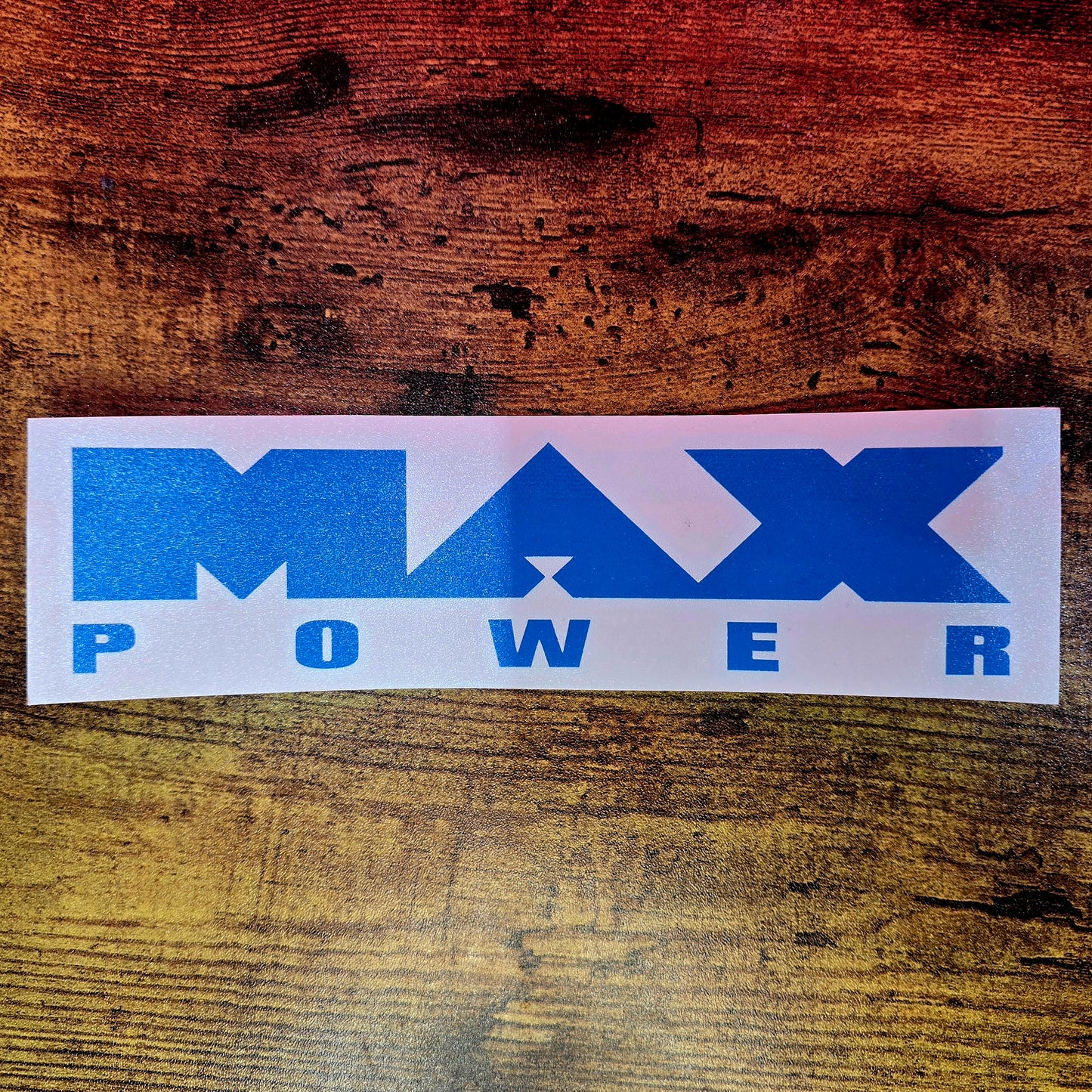 MAX POWER BLUE VIYNL STICKER
