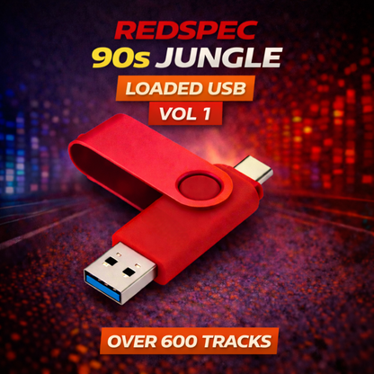 90s JUNGLE LOADED USB/USB-C STICK OVER 600 INDIVIDUAL TRACKS