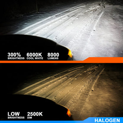 H4 LED HEADLIGHT BULBS 6000K