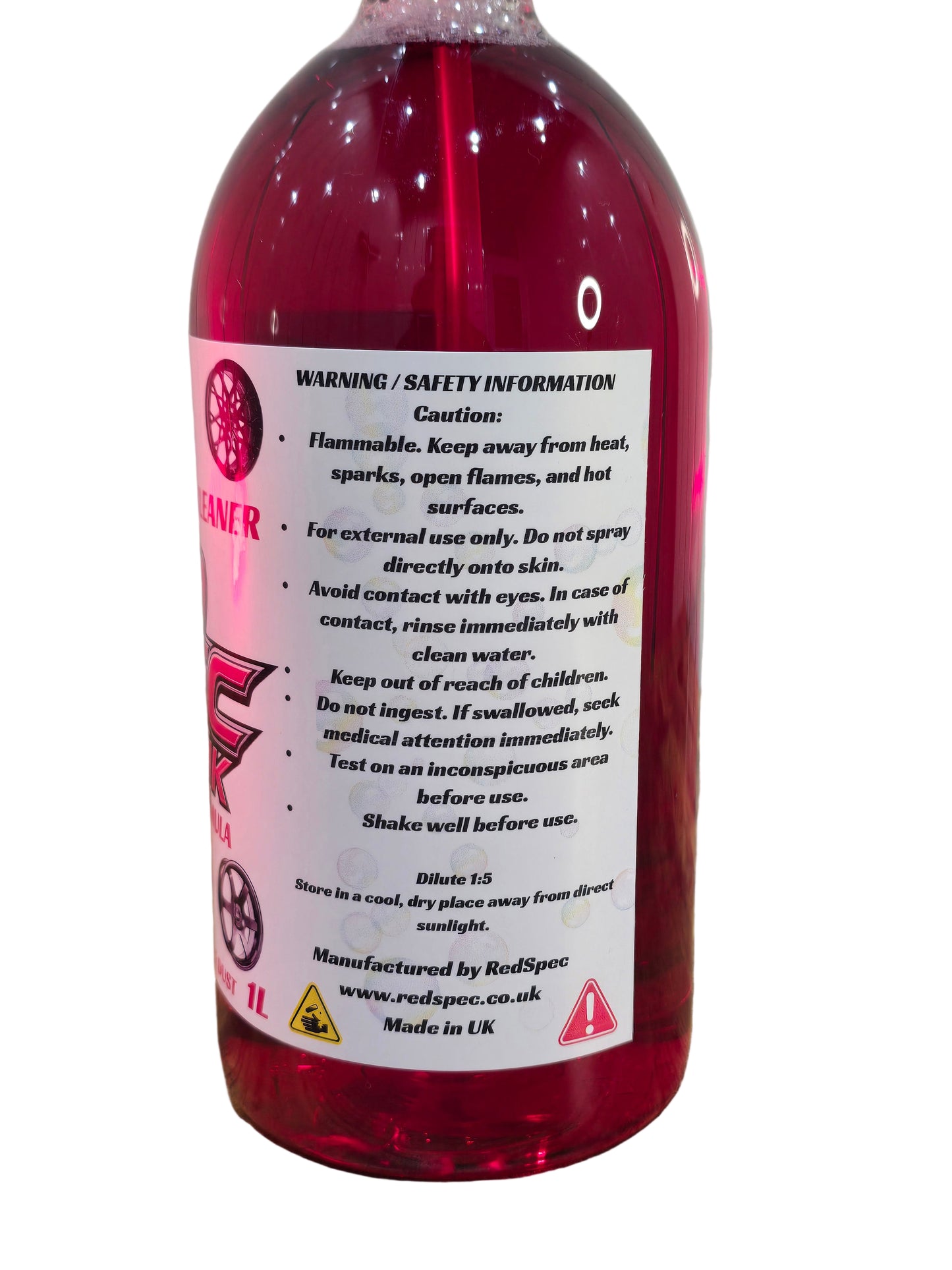 CAUSTIC WHEEL CLEANER 1L HIGH STRENGTH FORMULA REDSPEC